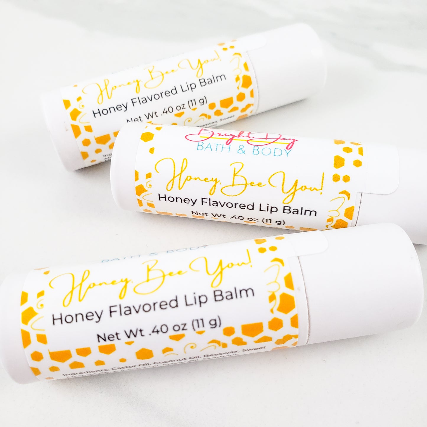 three Honey Bee You lip balms